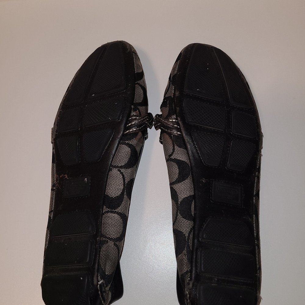 Coach Black and Gray Patterned Monogram Loafers W… - image 6